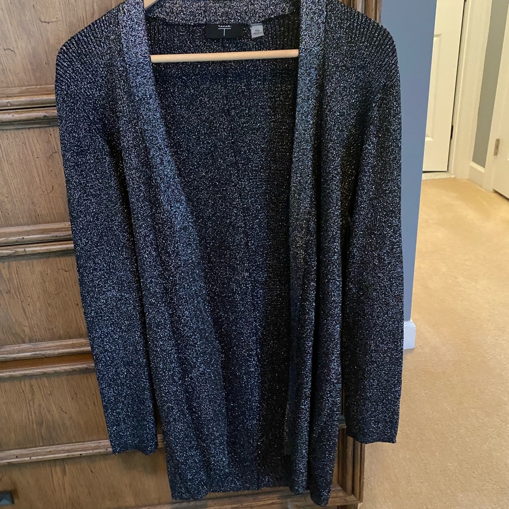 Tahari Metallic Black Sweater